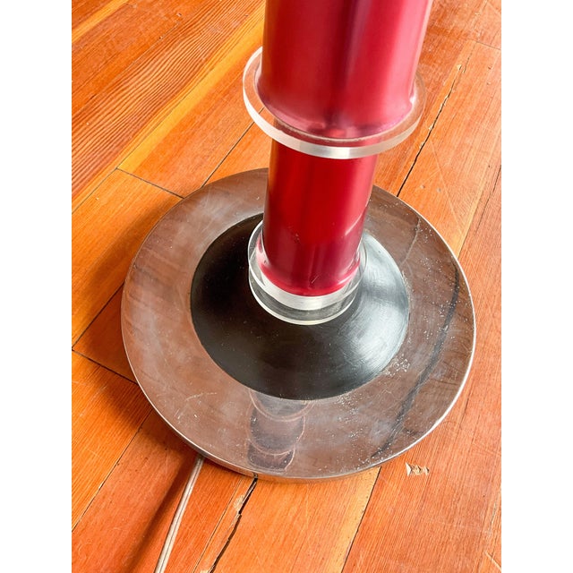 1980s Art Deco Metallic Glass Floor Lamp For Sale - Image 11 of 15