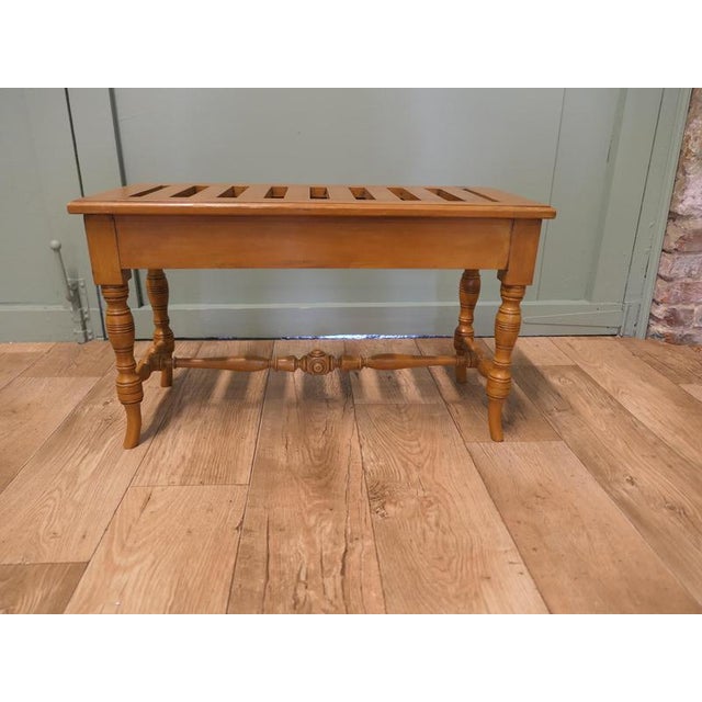 Arts and Crafts Golden Oak Luggage Rack, Suitcase Stand This is a Good Size, Quality Victorian Luggage Rack, Suitcase...