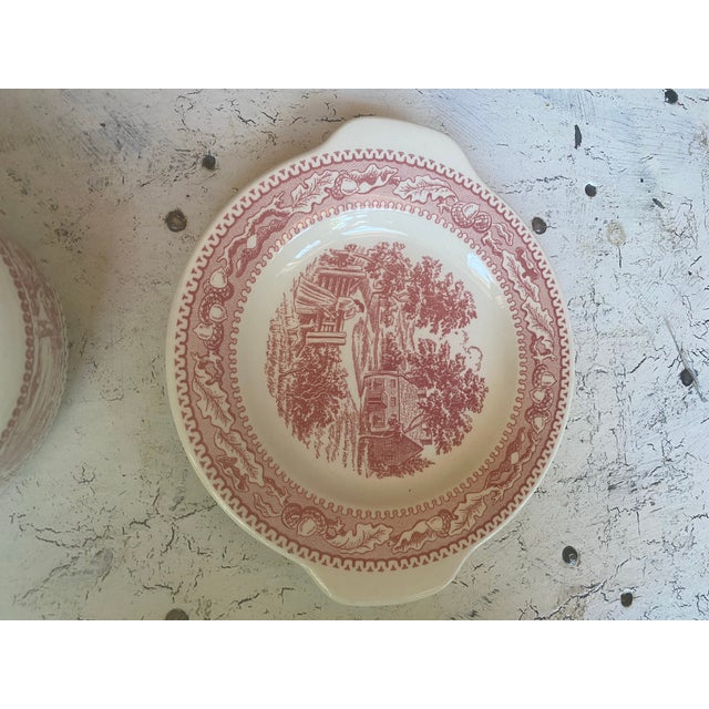 1960s Royal China Co Memory Lane Gravy Boat & Handled Under Plate For Sale - Image 4 of 11