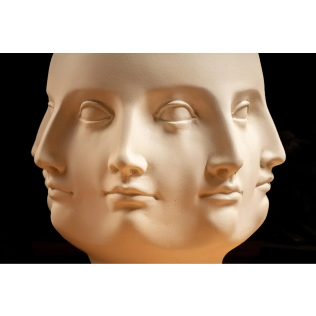 Abstract 2005 Modern Abstract Perpetual Face Resin Vase For Sale - Image 3 of 7