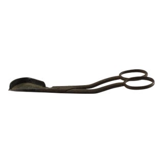 Rare 18th / 19th C. Wrought Iron Candle Wick Trimmer, Not Snuffer For Sale