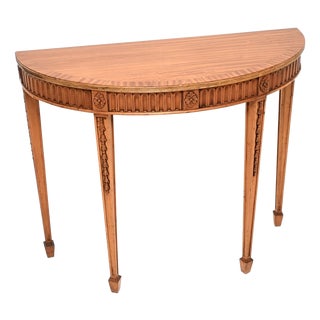Antique Georgian Satinwood Console Table, 1900 For Sale