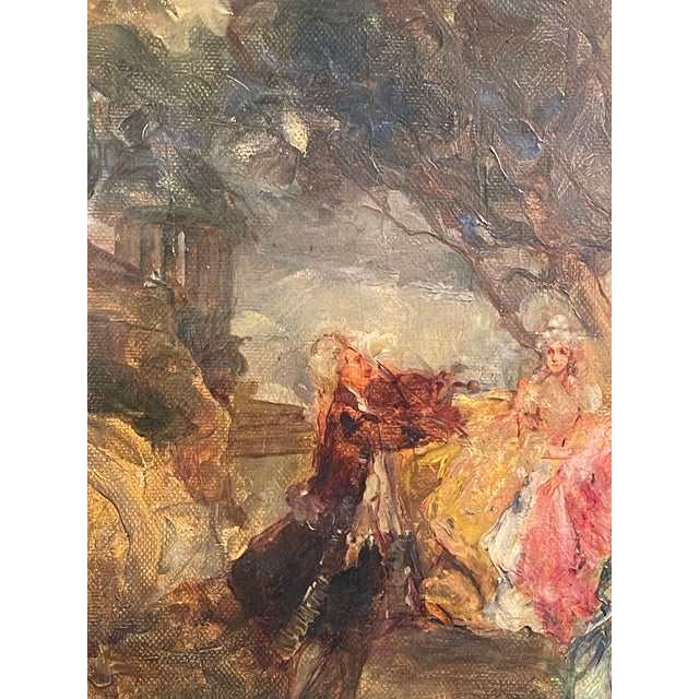 G. Rivaroli, Open-Air Concert, 19th Century, Oil on Canvas For Sale - Image 5 of 10