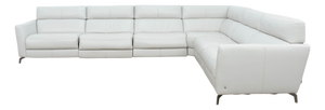 Natuzzi Italia Leather Power Reclining Sectional Sofa
