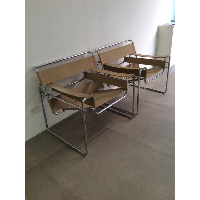 Wassily Armchairs by Marcel Breuer for Gavina, Set of 2, in Good conditions. Designed 1920 to 1949 I have official proof...