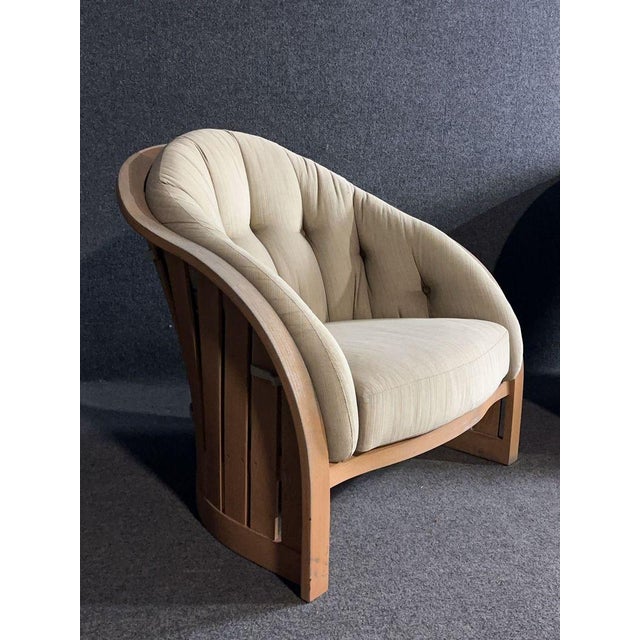 Wood Summit Picket Lounge Chairs and Ottomans Patio Furniture For Sale - Image 7 of 12