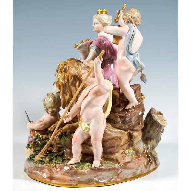 Large The Earth Allegorical Group by M.V. Acier for Meissen, Germany, 1850 For Sale - Image 4 of 12