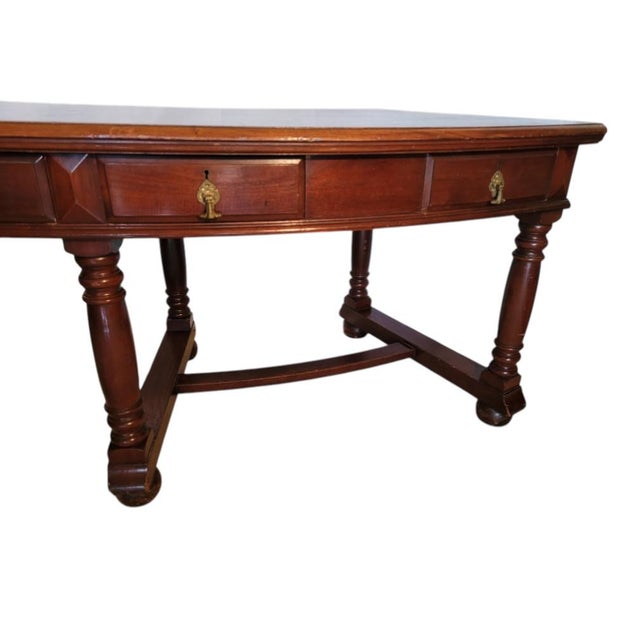 Wood Large Olde English Manor House 3-Piece Hunt Table For Sale - Image 7 of 12