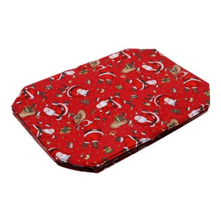 Christmas Santa Placemats - Set of 4 For Sale