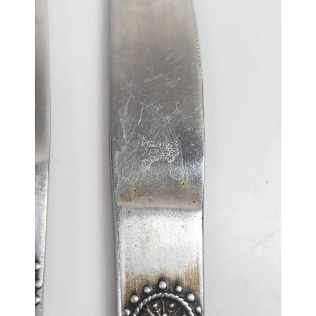 Mid-Century Modernist 38 Piece Stainless Steel Flatware Set in San Moritz for National For Sale - Image 16 of 18