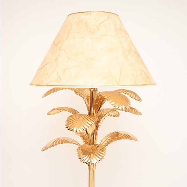 Vintage Italian Brass Palm Tree Floor Lamps, 1970, Set of 2 For Sale - Image 4 of 11