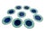 Coastal Vintage Italian Faience Starfish Coastal Ceramic Plates - Set of 9 For Sale - Image 3 of 9