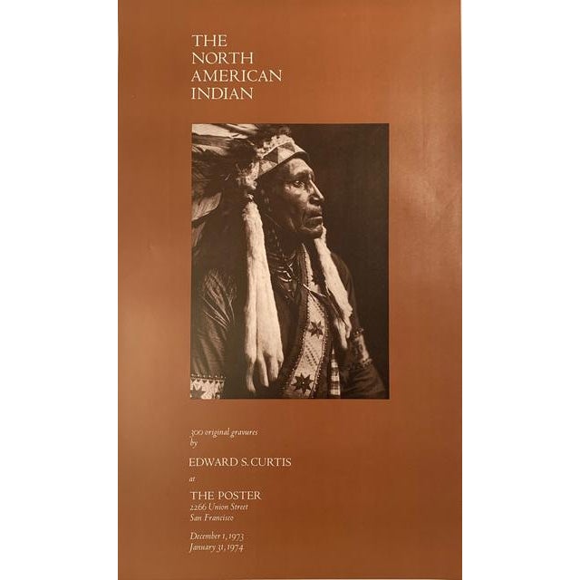 1973 Edward Sheriff Curtis The North American Indian Exhibition Poster For Sale - Image 4 of 4