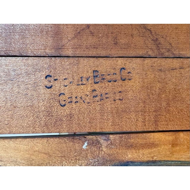 Early 20th Century Antique Stickley Brothers Mission Oak Arts & Crafts Rocking Chair New Leather Seat For Sale - Image 5 of 12