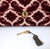 Baroque Vintage Italian Leather & Ruby Red Cut Velvet Jewelry Box For Sale - Image 3 of 15