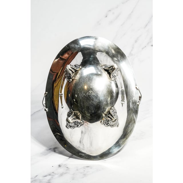 Lovely Antique Wilcox Silverplate Fruit Basket Ornate Footed Centerpiece With Handle Traditional Home Decor For Sale - Image 16 of 17