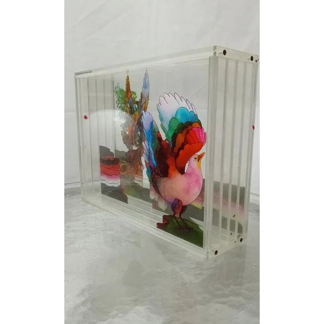 Decorative "showcase" made of acrylic glass in good used condition.