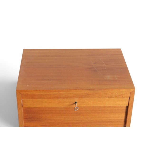 Mid-Century Modern Danish Modern File Cabinet in Teak For Sale - Image 3 of 3