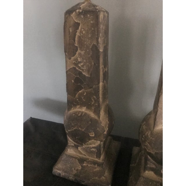 Gray 1990s Vintage Com Art Brutalist Lamps - a Pair For Sale - Image 8 of 10