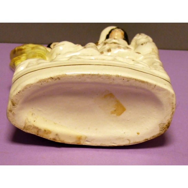 19th Century Antique 19th Century Staffordshire Figurine of a Curious Couple For Sale - Image 5 of 6