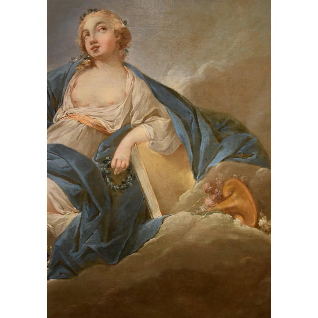Pierre Charles Trémolières, Allegory of Poetry, 1730, Oil on Canvas, Framed For Sale - Image 8 of 13
