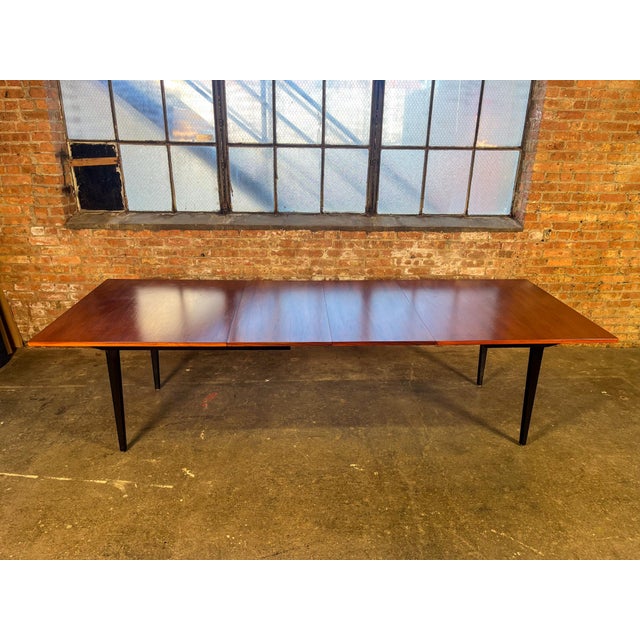 Mid-Century Modern Mid 20th Century Rosewood Rectangular Dining Table by George Nelson for Herman Miller 2 Leaves For Sale - Image 3 of 12
