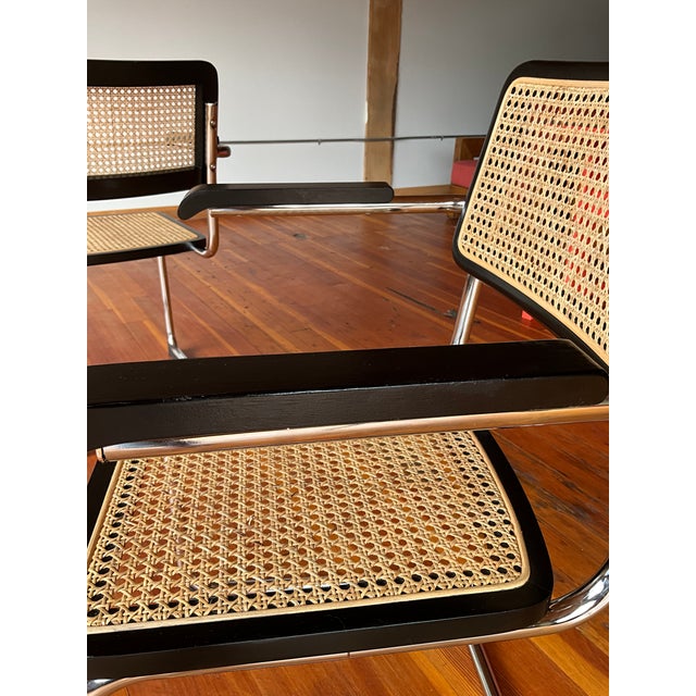 1990s Cesca Chairs by Marcel Breuer Attributed, Set of 2 For Sale - Image 10 of 11