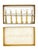 Set of six Florentine gilt hors d'oeuvres and canapé forks presented in their original box. Each fork features a textured...