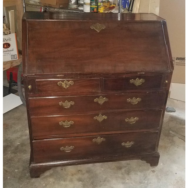 18th Century English Mahogany Slant Top Secretary Desk Chairish