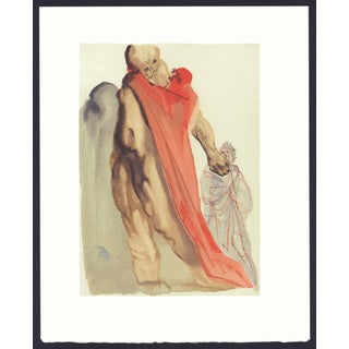 1963 Dalí Divine Comedy Engraving Purgatoire Chant 5 "Les Reproches De Virgile" (Vergil's Reproaches) For Sale