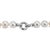Modern 14k White Gold Graduated White Sea Pearl Strand Bead Chain Necklace For Sale - Image 3 of 8