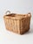 French Country Vintage Woven Storage Basket For Sale - Image 3 of 11