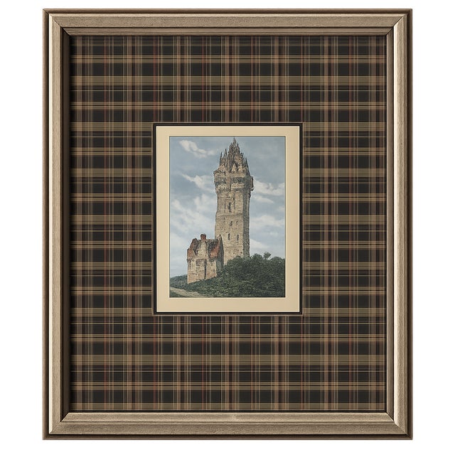 Gold Late 19th Century Hand-Colored Scottish Highland Miniatures Custom Framed Watercolors Inspired by Historic Western Highland Views - Set of 7 For Sale - Image 8 of 8