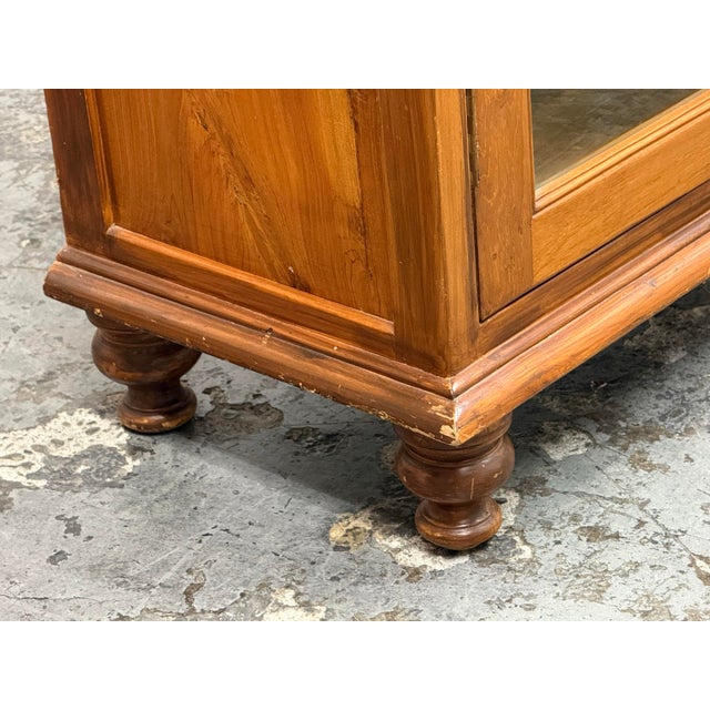 Display Wood + Glass Cabinet, Vintage For Sale - Image 11 of 12