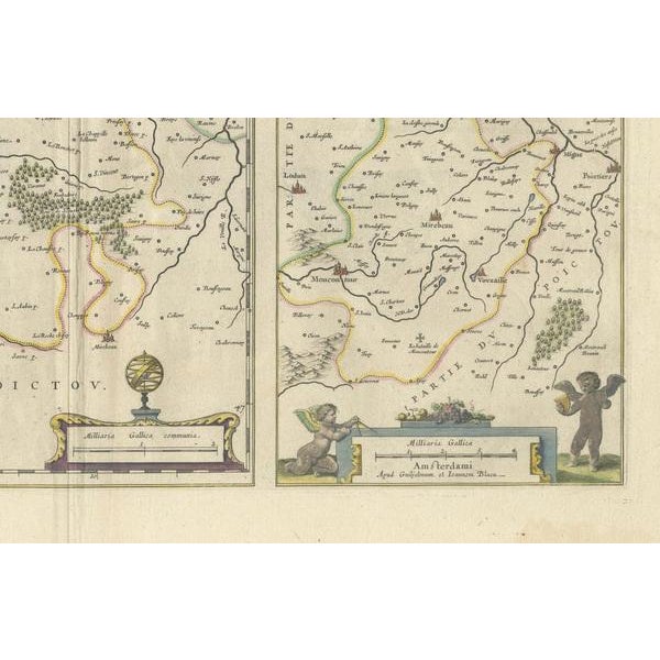 Loudun and Mirebeau Map by Blaeu For Sale - Image 5 of 8