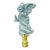 Vintage Pewter Angel Figurine Lamp Finial For Sale