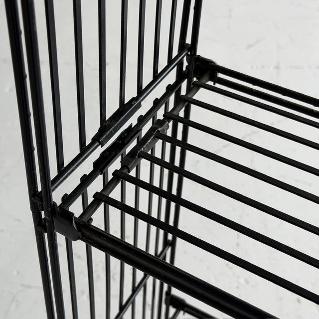 Metal 1970s Multistrux Iron Shelving by Multimueble, Attributed For Sale - Image 7 of 8