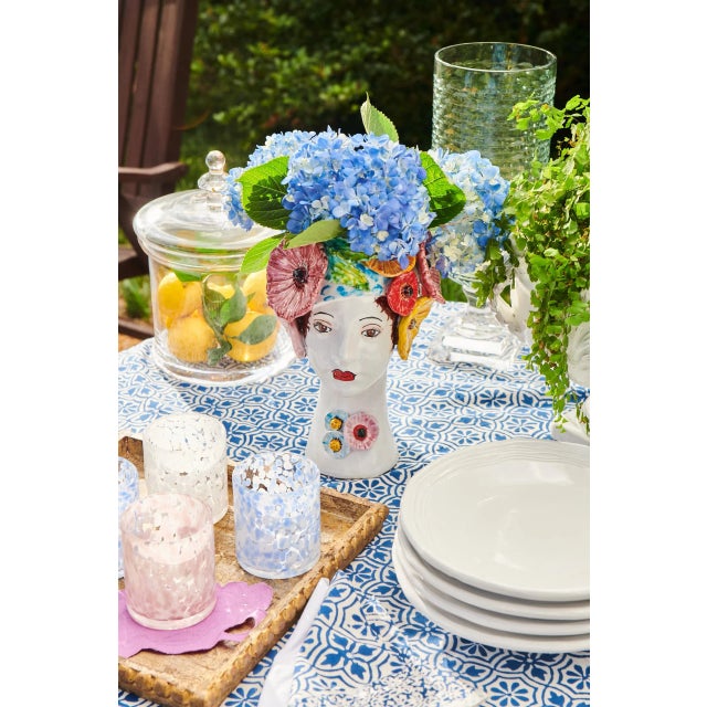 2020s Donatello Collection Tuscan Ceramic Head Vase, Flowers For Sale - Image 5 of 5