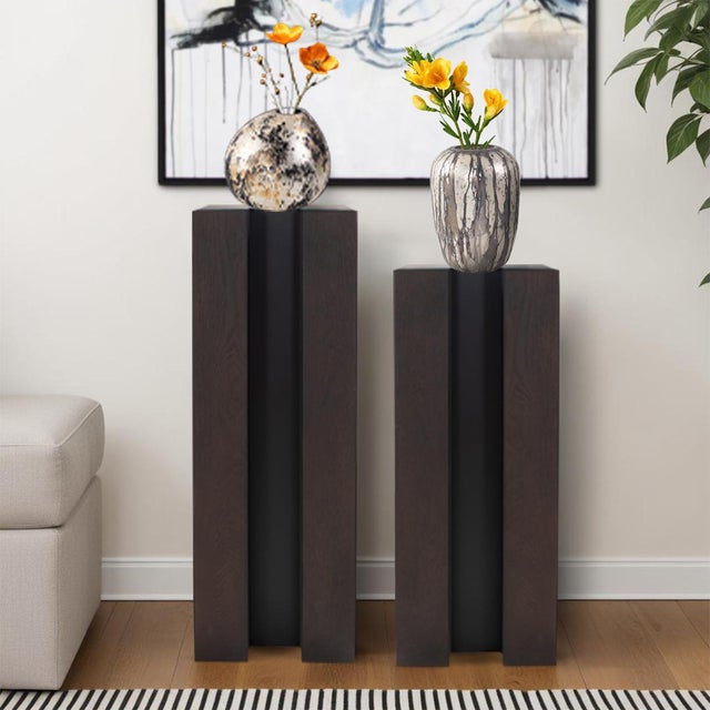 Bertoia Black Wooden Display Pedestal- Short For Sale - Image 9 of 10