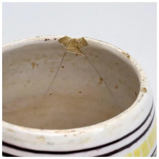 German Pewter Mounted Faience Pottery Tankard For Sale - Image 4 of 9