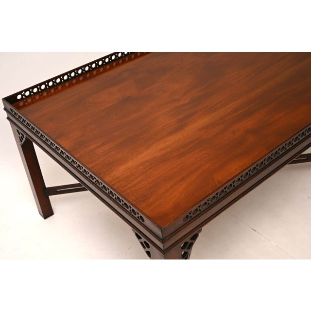 Wood Georgian Style Coffee Table, 1950 For Sale - Image 7 of 11