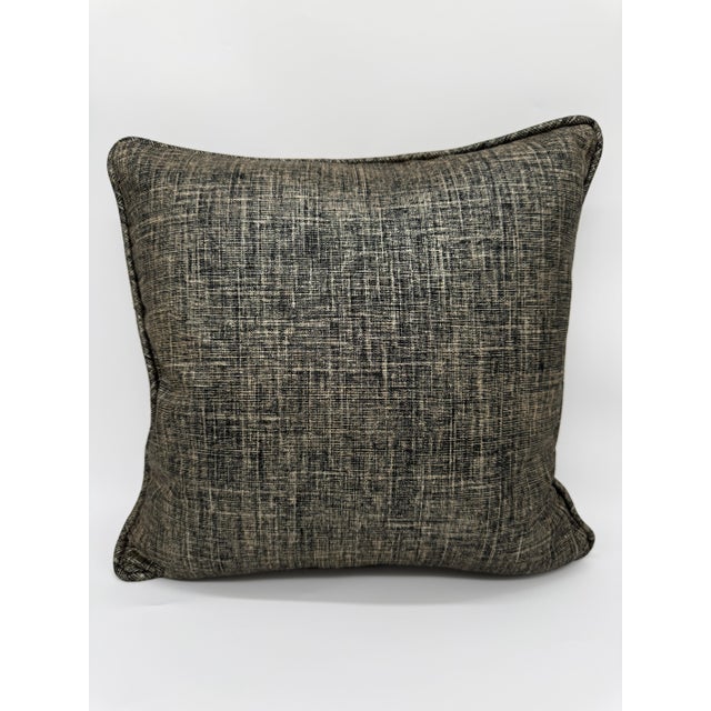2020s Metallic Cross-Hatch Decorative Pillow Cover For Sale - Image 5 of 5