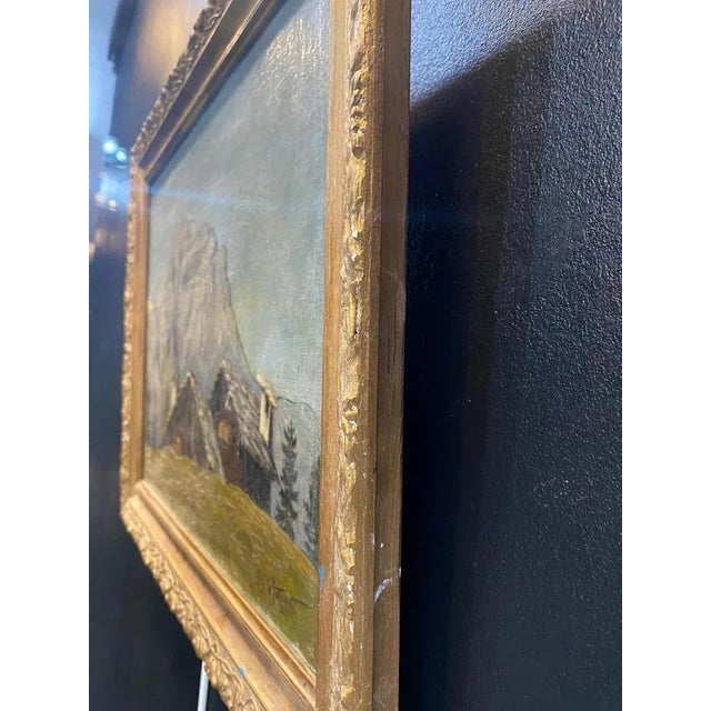 1920s Swiss Chalets, 1927, Oil on Canvas, Framed For Sale - Image 5 of 8