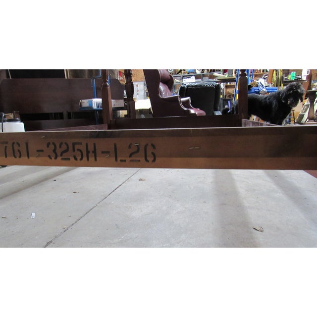 Brown 1980s American Drew Queen Poster Bed Carved Cherry For Sale - Image 8 of 8