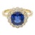 Natural Blue Sapphire 3.60cts & Diamond 0.20cts Ring in 18k Gold For Sale