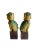 Antique Chinese Foo Dog / Guardian Lion Mustard and Green Figurines - a Pair For Sale - Image 9 of 12