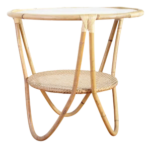 Mid-Century Modern Rattan Coffee Table by Alan Fuchs for Uluv, 1960s