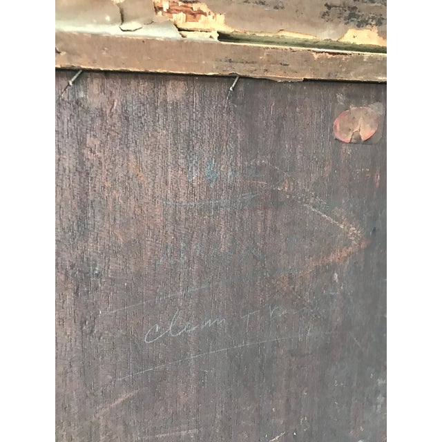 Green 19th C. Woodland Oil on Board For Sale - Image 8 of 10