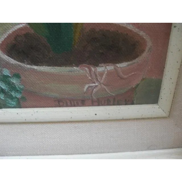 Late 20th Century Late 20th Century White Iris Floral Still Life Painting, Framed For Sale - Image 5 of 8