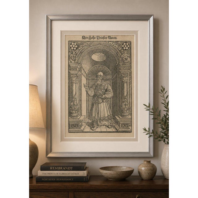 German School Artist, Aaron the High Priest, 16th Century, Woodcut For Sale - Image 6 of 9